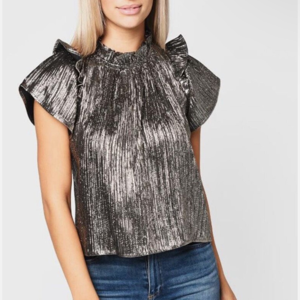 Hunter Bell metallic Blair top